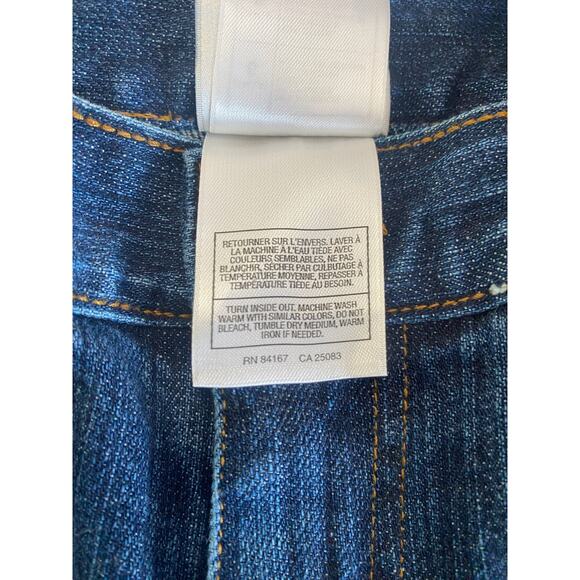 Anthropologie Jeans Dark Blue High Rise Flare Stretch Denim Retro Chic Trendy - Picture 3 of 6